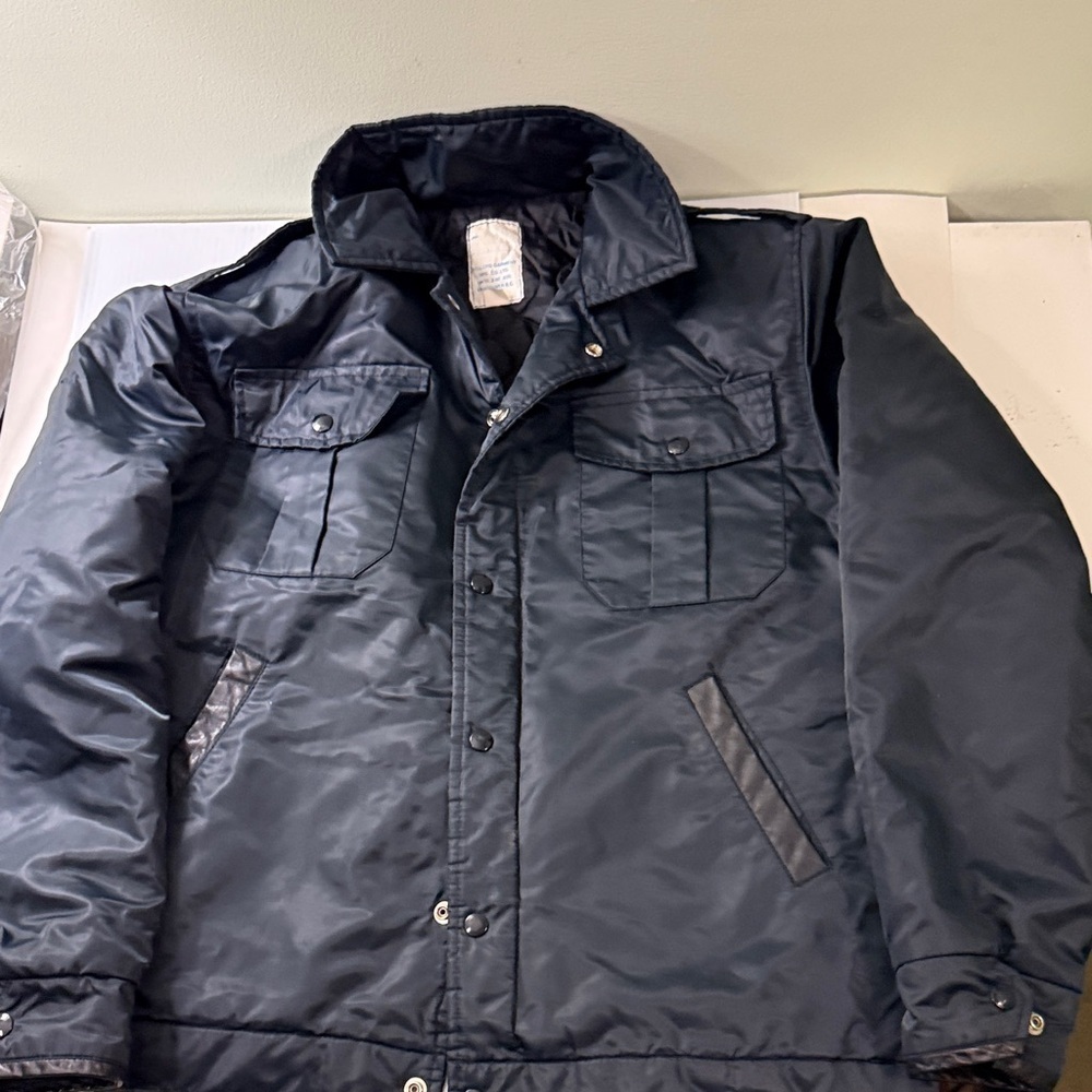 Vintage Navy Blue Jacket, police - Picture 3 of 14